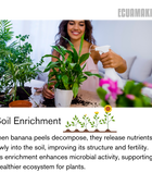 Fertilizante en polvo de cáscara de plátano (500 g)