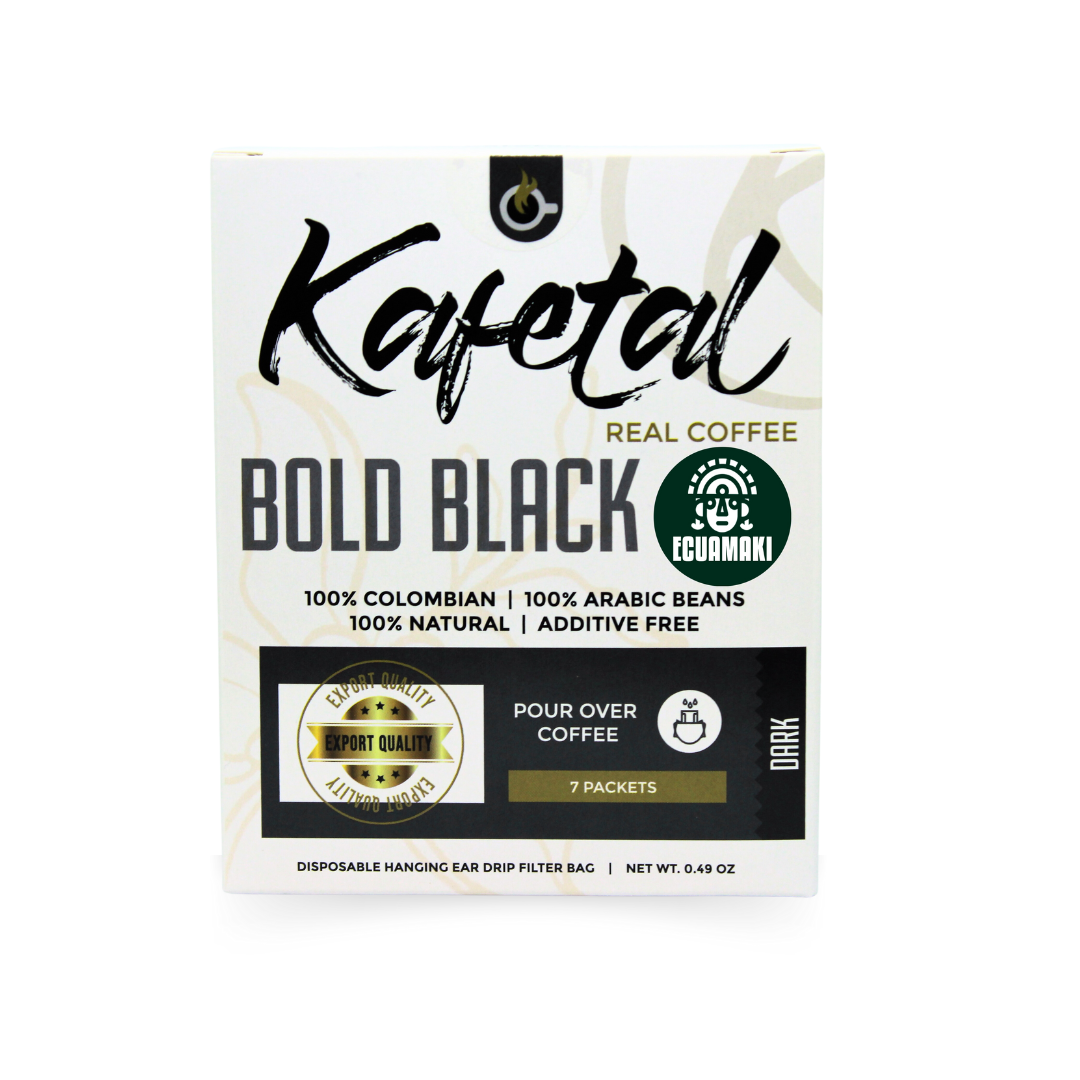 Café negro intenso Ecuamaki Kafetal (7 paquetes)