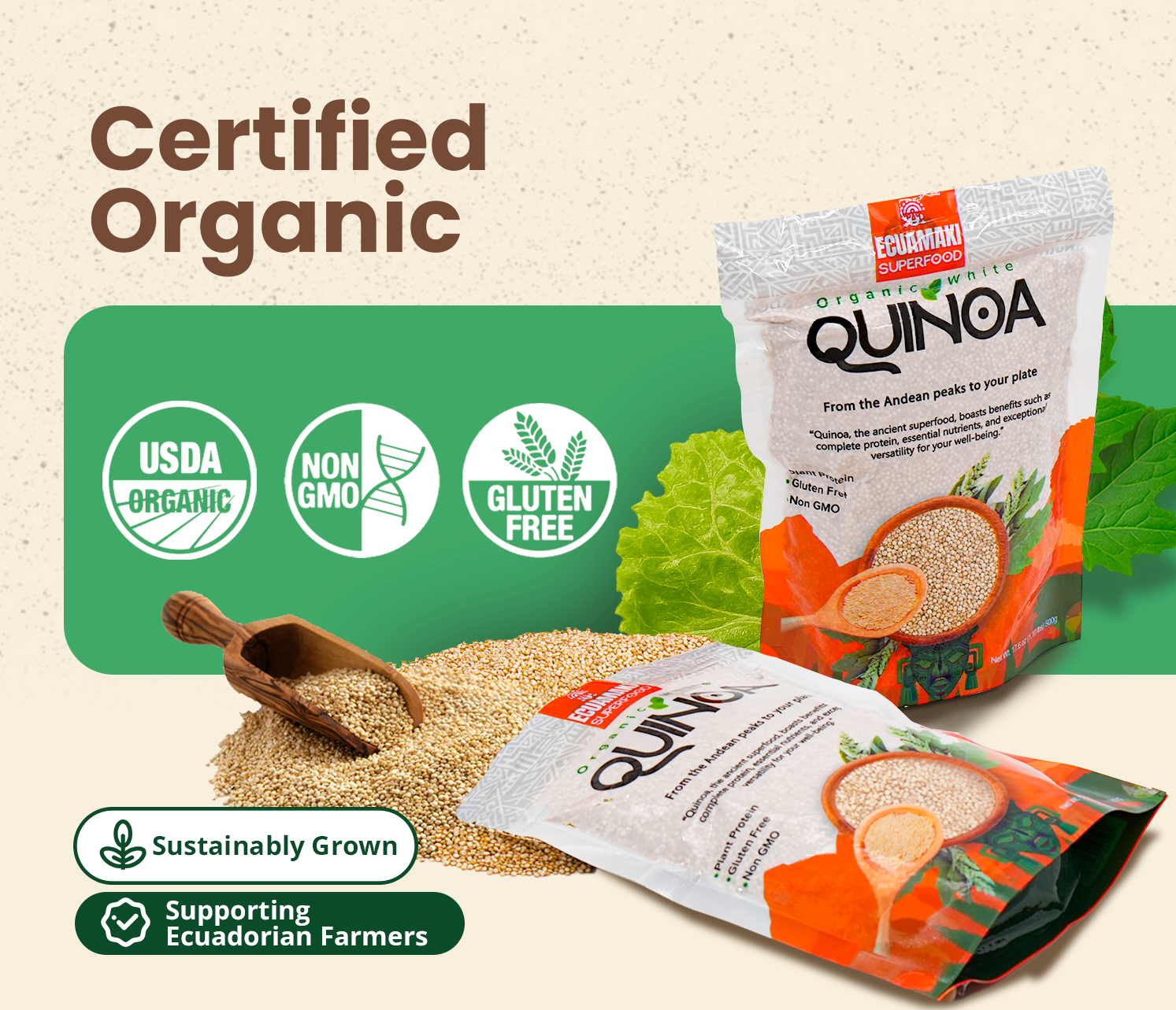 Quinoa Blanca 100% Orgánica