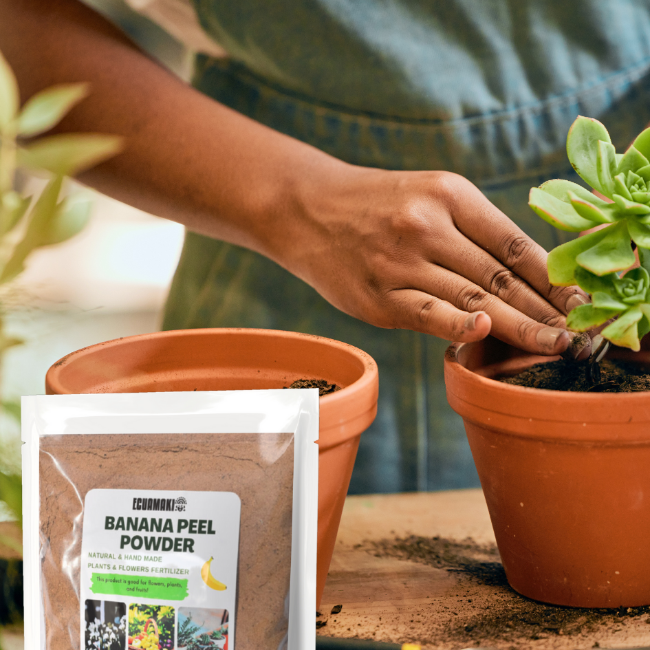 Fertilizante en polvo de cáscara de plátano (500 g)