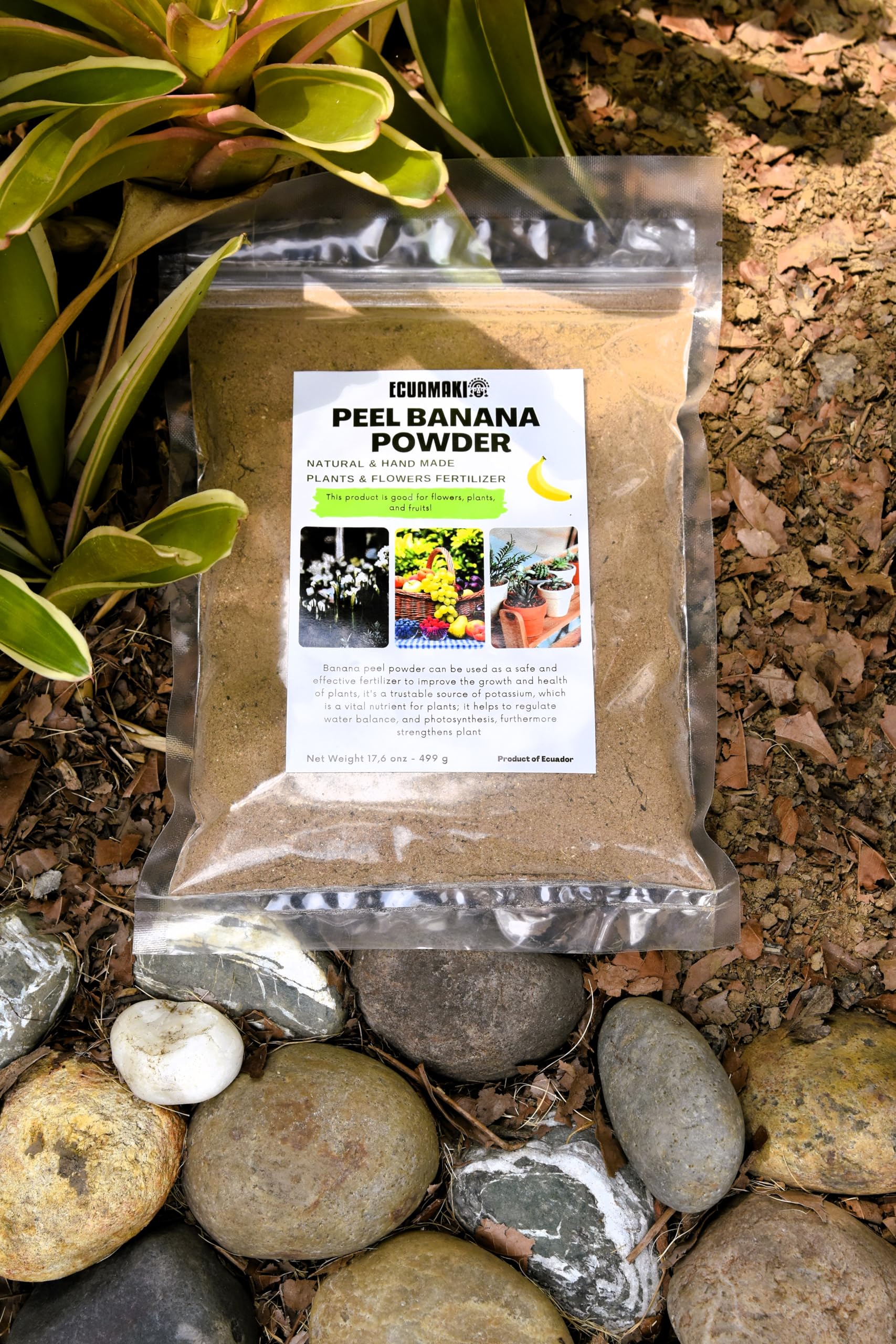 Fertilizante en polvo de cáscara de plátano (500 g)
