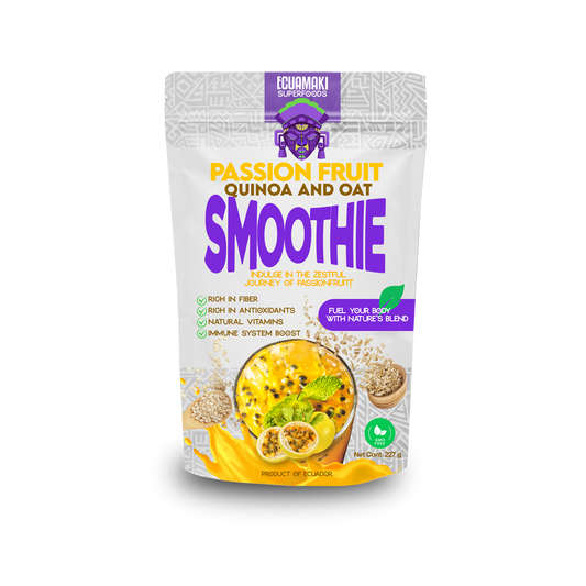 Batido de quinoa y avena con maracuyá