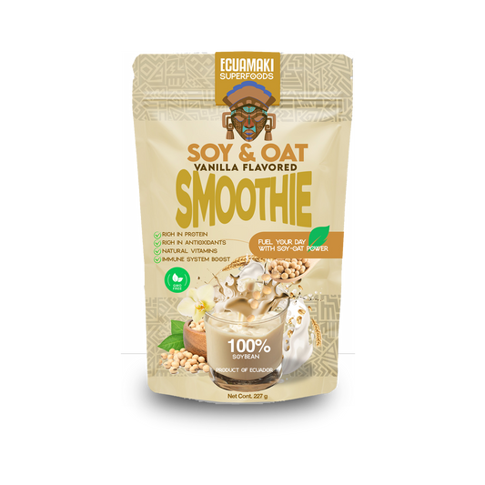 Batido de soja y avena con sabor a vainilla