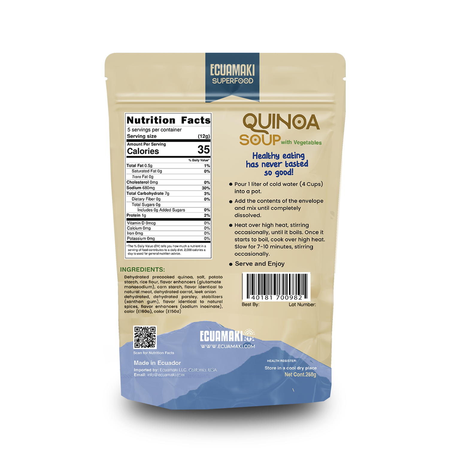 Quinoa Soup Mix with Vegetables